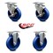 Service Caster 5 Inch Solid Polyurethane Swivel Top Plate Caster Set with 2 Brake 2 Rigid SCC SCC-20S514-SPUS-TLB-TP2-2-R-2 - alternate 2